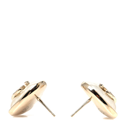 Chanel Pearl CC Heart Earrings Gold 3 of 4