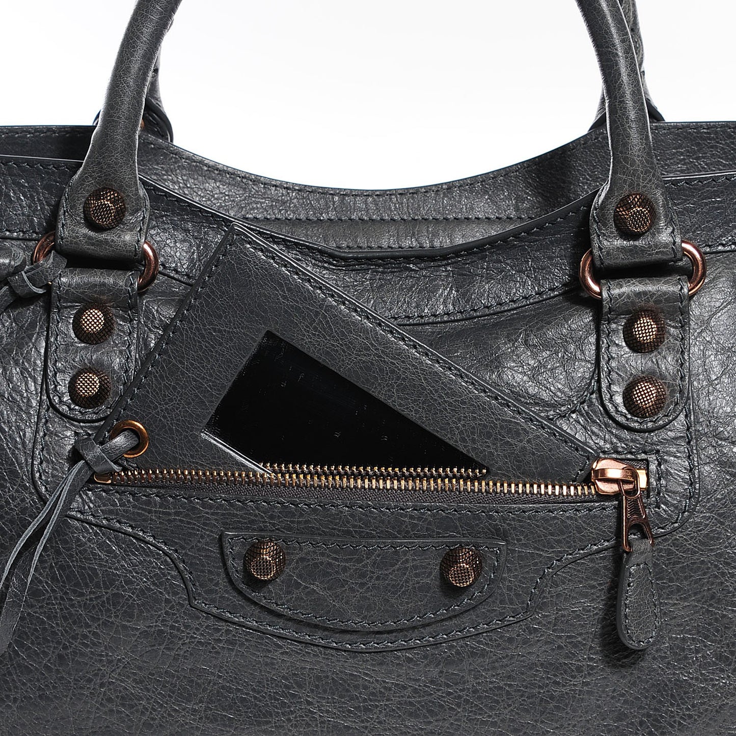 Agneau Giant 12 Rose Gold Hardware City Gris Tarmac