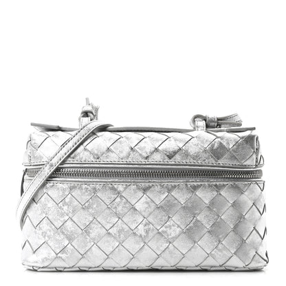 Bottega Veneta Laminated Nappa Intrecciato Bang Bang Vanity Case Silver 1 of 10