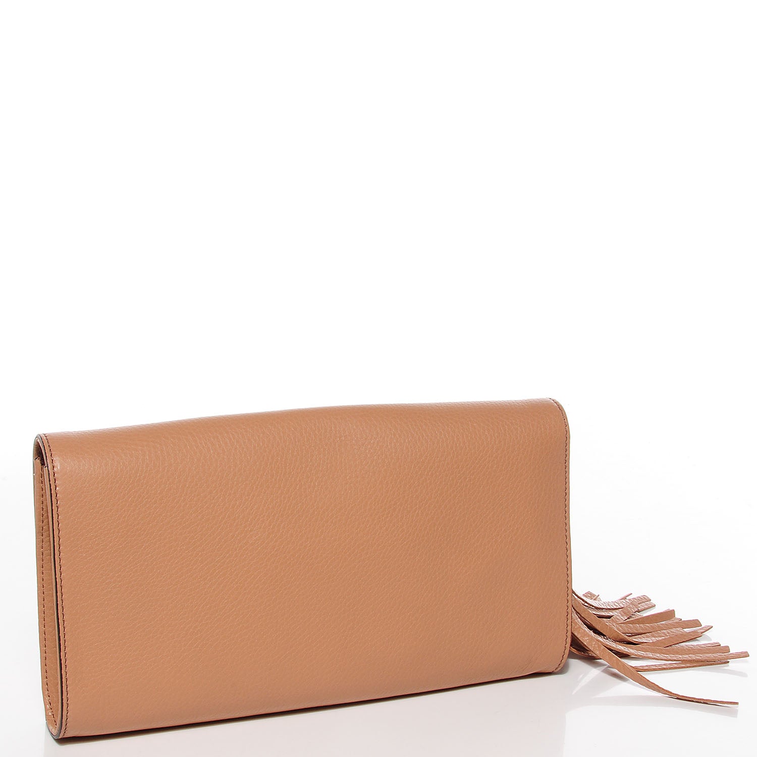 Gucci Pebbled Calfskin Medium Soho Clutch Camelia 3 of 9