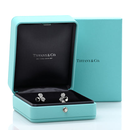 Tiffany Platinum Diamond Paper Flowers Earrings 5 of 5