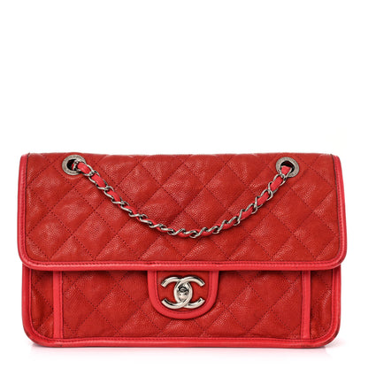 Chanel Caviar Quilted Medium French Riviera Flap Red 1 of 13
