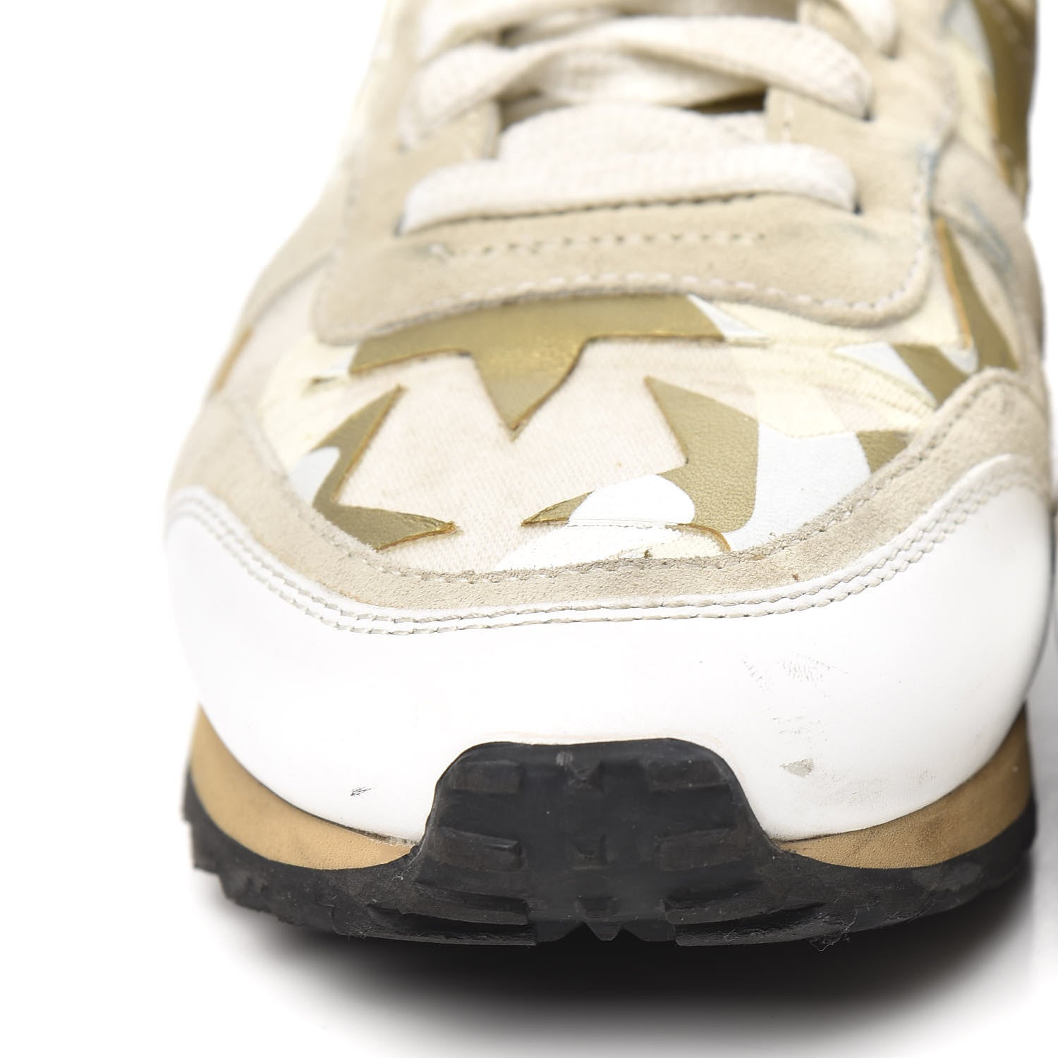 Valentino Garavani Nappa Suede Camustars Womens Rockrunner Sneakers 37.5 White 9 of 11
