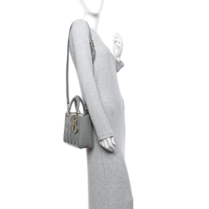 Christian Dior Patent Cannage Small Lady Dior Grey 2 of 13