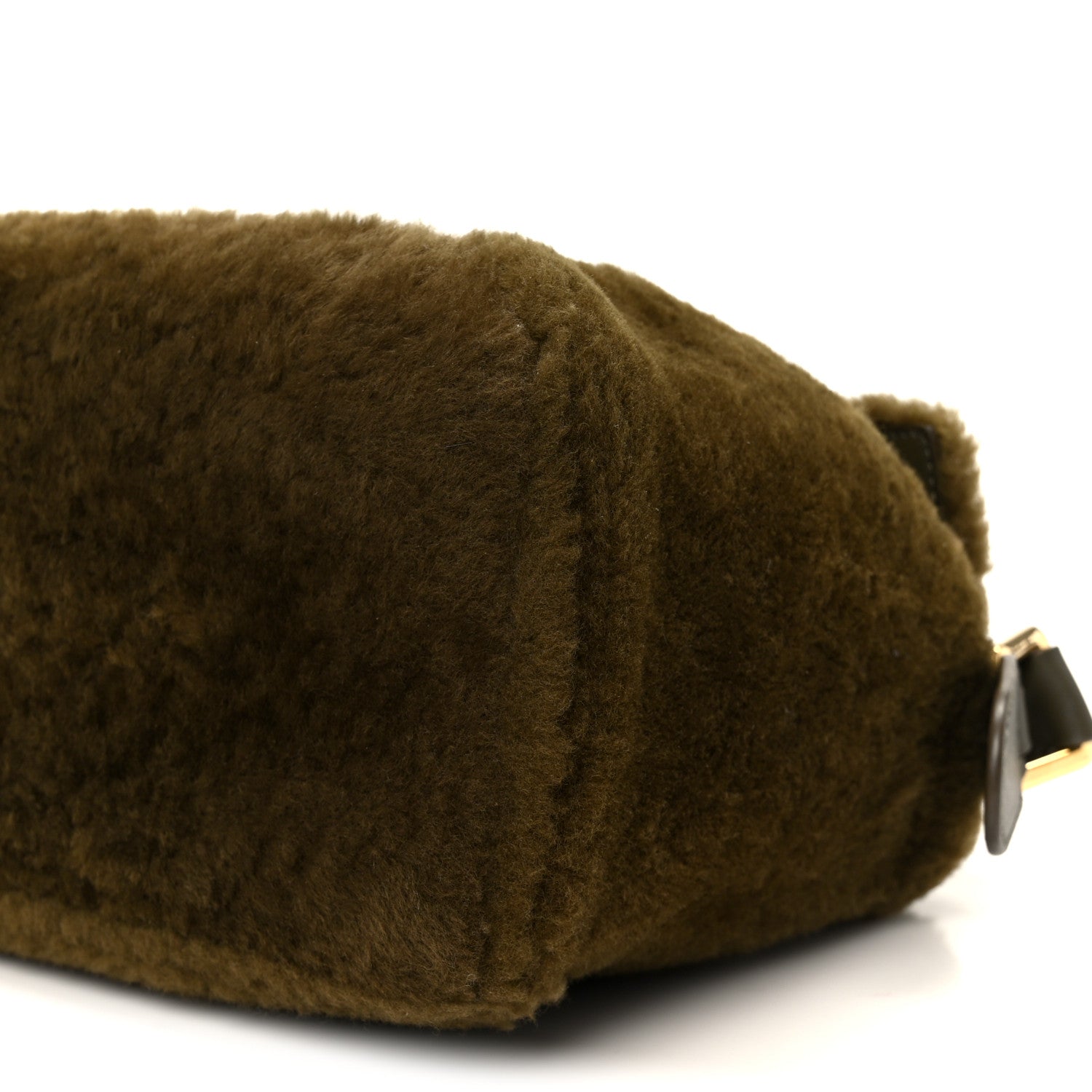 Loewe Shearling Small Puzzle Edge Bag Dark Khaki 10 of 10