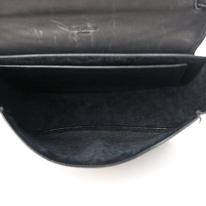Saint Laurent Smooth Calfskin Monogram Medium Kaia Satchel Black 5 of 14