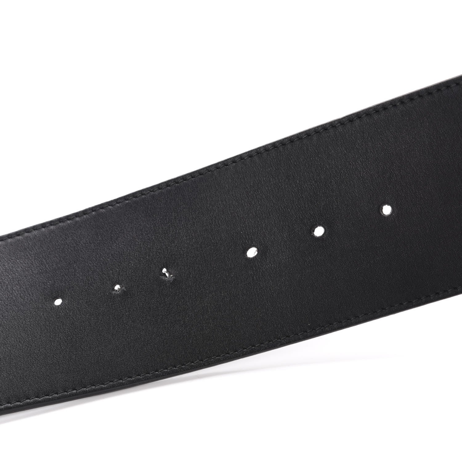 Gucci Moon Calfskin Pearl Double G 70mm Belt 100 40 Black Cream 3 of 4