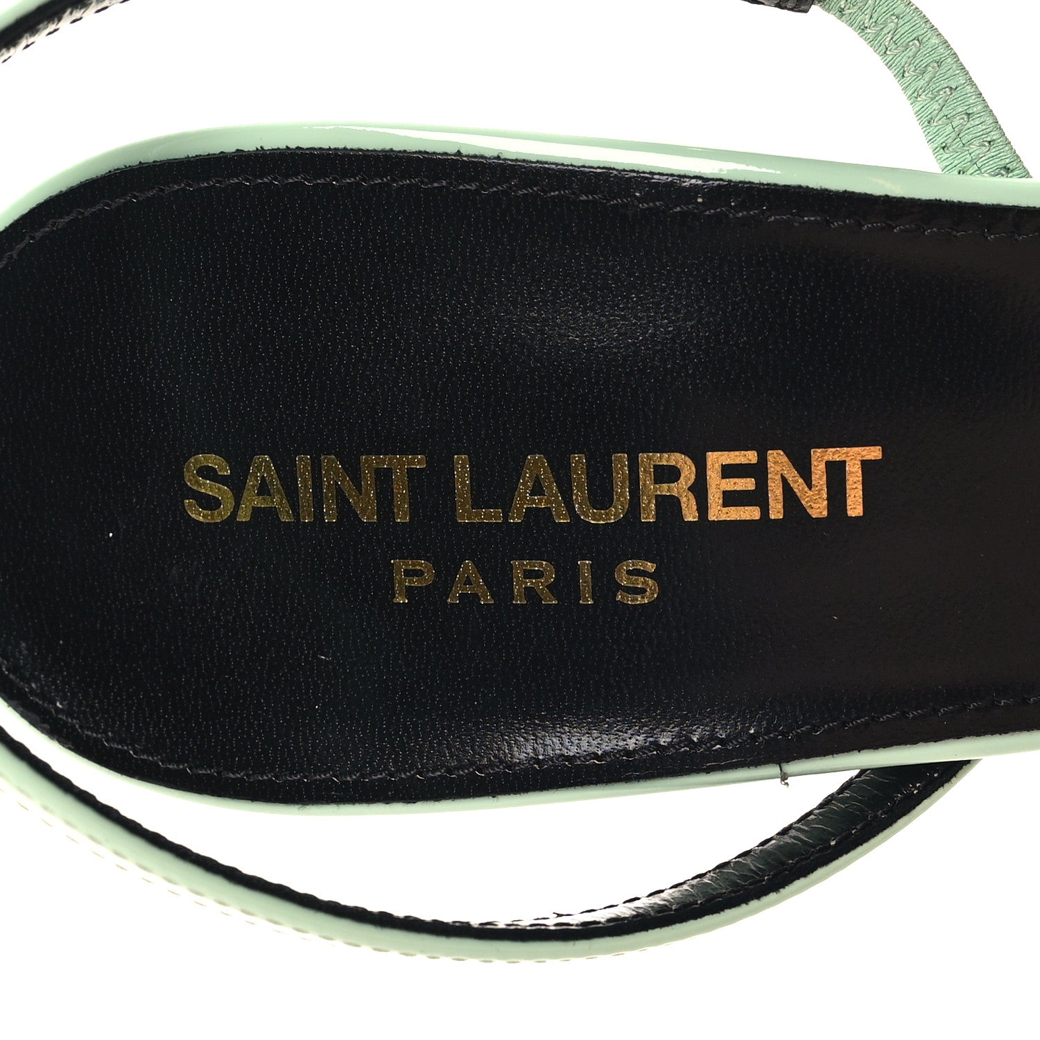 Saint Laurent Velvet Blade 105 Slingback Pumps 41 Yellow Seaf 8 of 9