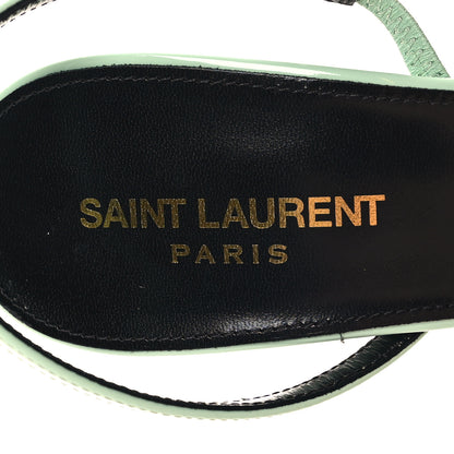 Saint Laurent Velvet Blade 105 Slingback Pumps 41 Yellow Seaf 8 of 9