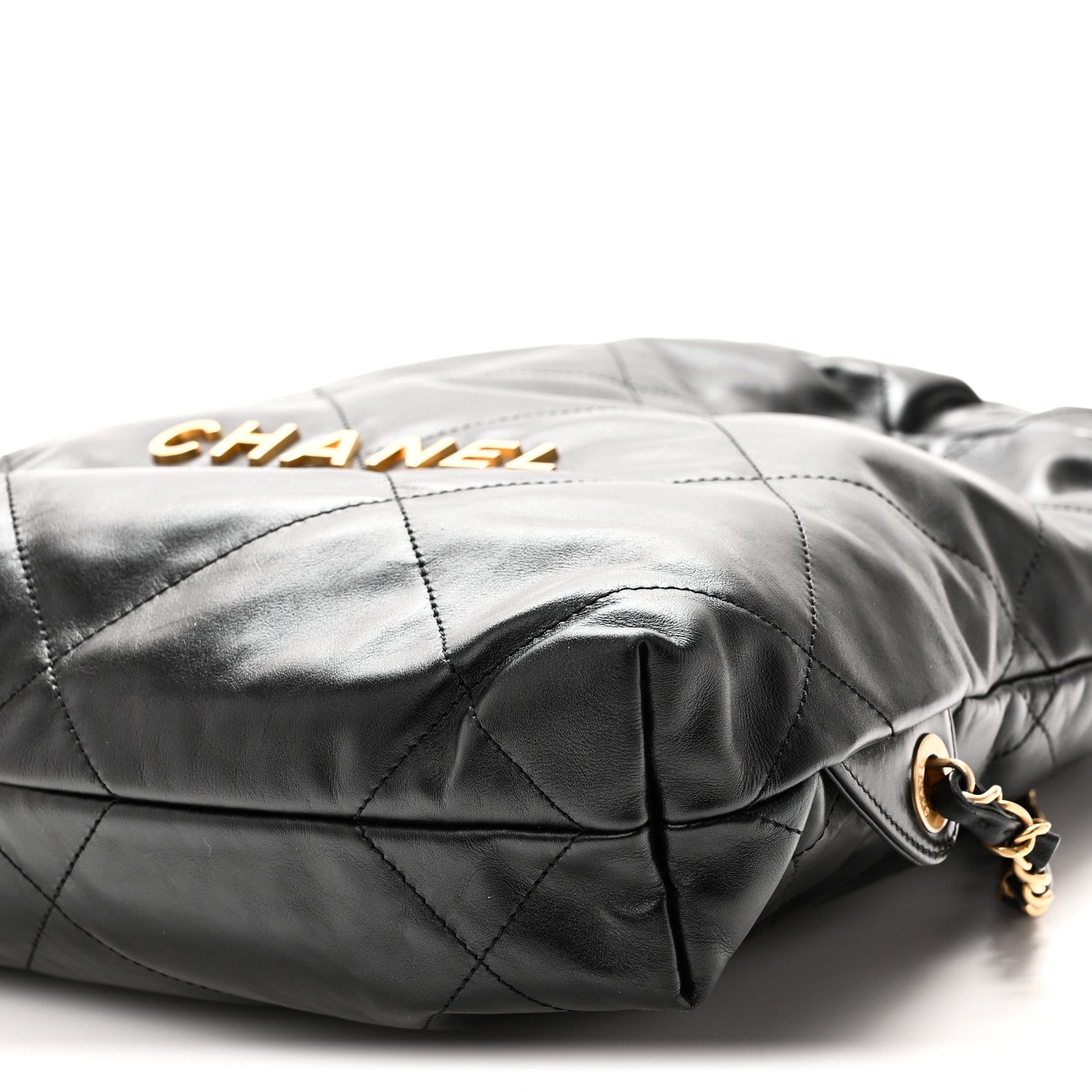 Chanel Shiny Calfskin Quilted Chanel 22 Backpack Black 10 of 10