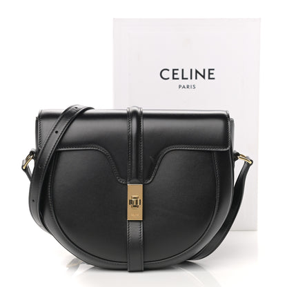 Celine Satinated Calfskin Medium Besace 16 Black 16 of 16