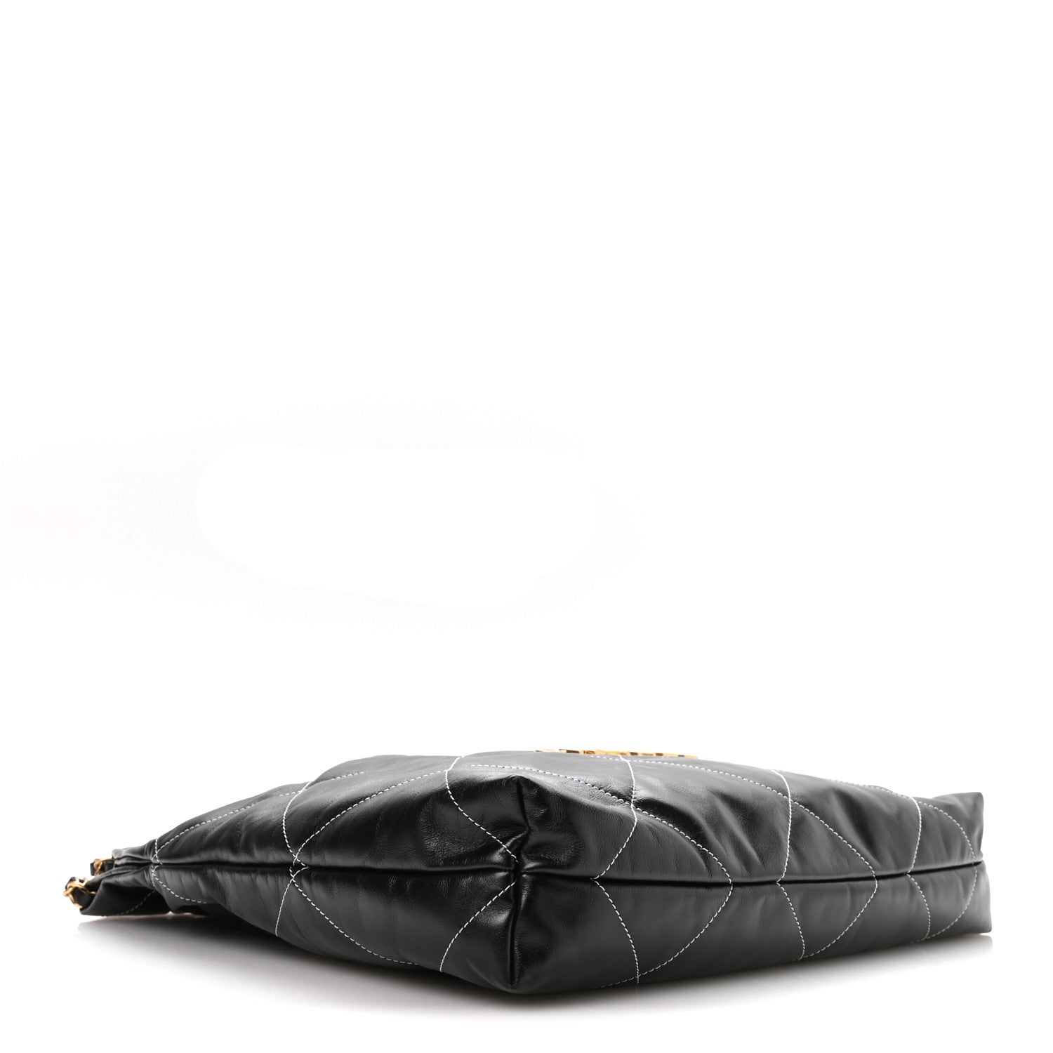Chanel Shiny Calfskin Stitched Chanel 22 Black White 5 of 11