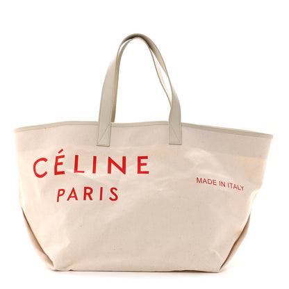 Celine Textile Medium Made In Tote Natural Red 2 of 10