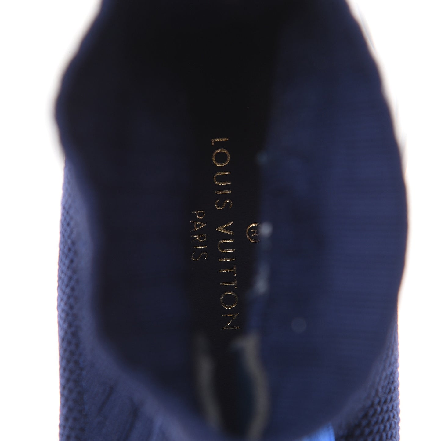 Stretch Fabric LV Black Heart Sock Sneaker 38 Marine
