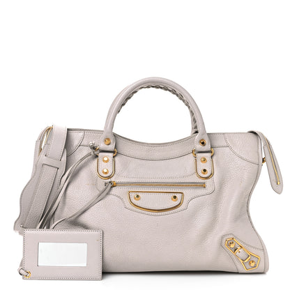 Balenciaga Chevre Gold Metallic Edge Hardware City Gris Clair Gris Perle 2 of 14