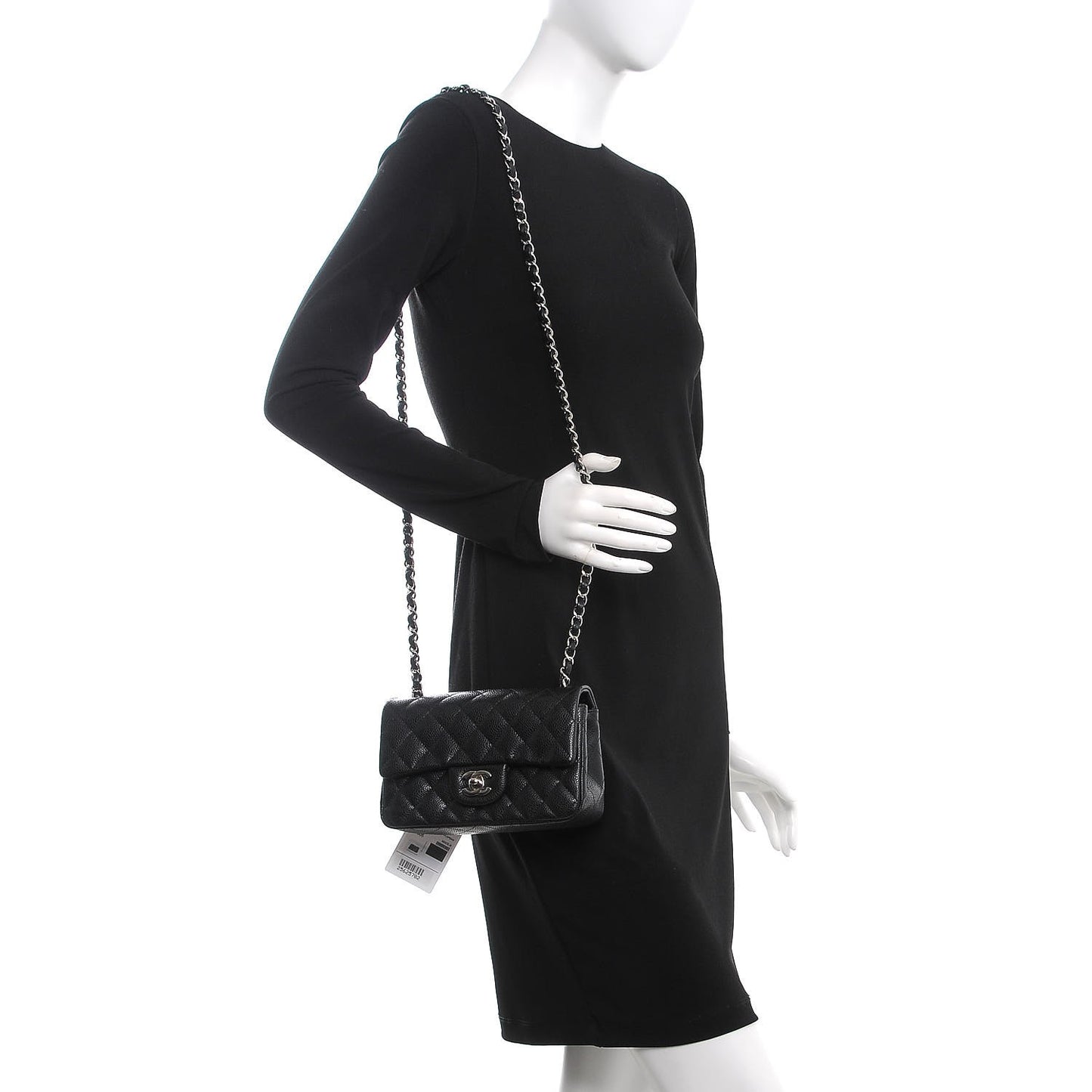 Caviar Quilted Mini Rectangular Flap Black