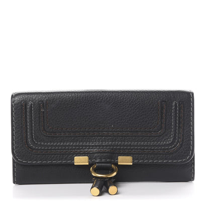 Chloe Calfskin Marcie Continental Flap Wallet Black 1 of 10