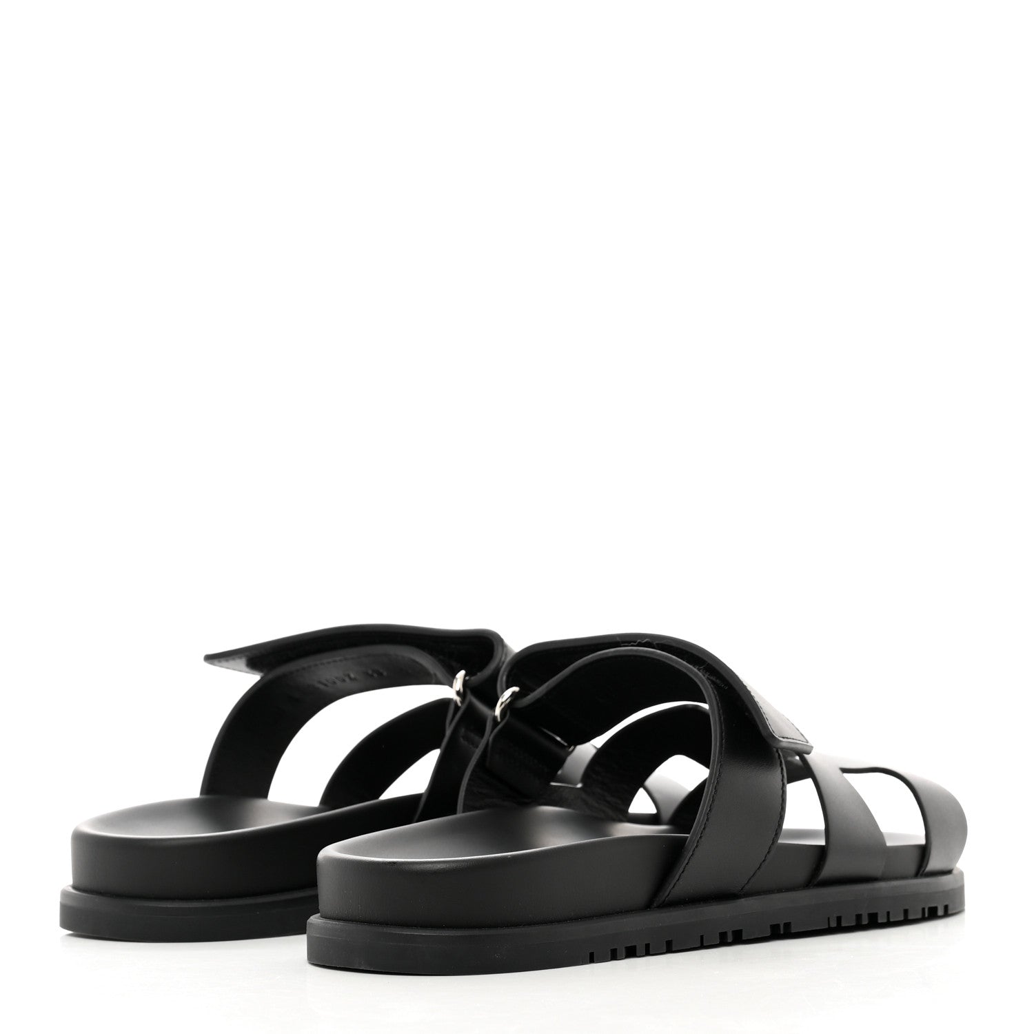 Hermes Calfskin Womens Chypre Sandals 38 Black 4 of 8