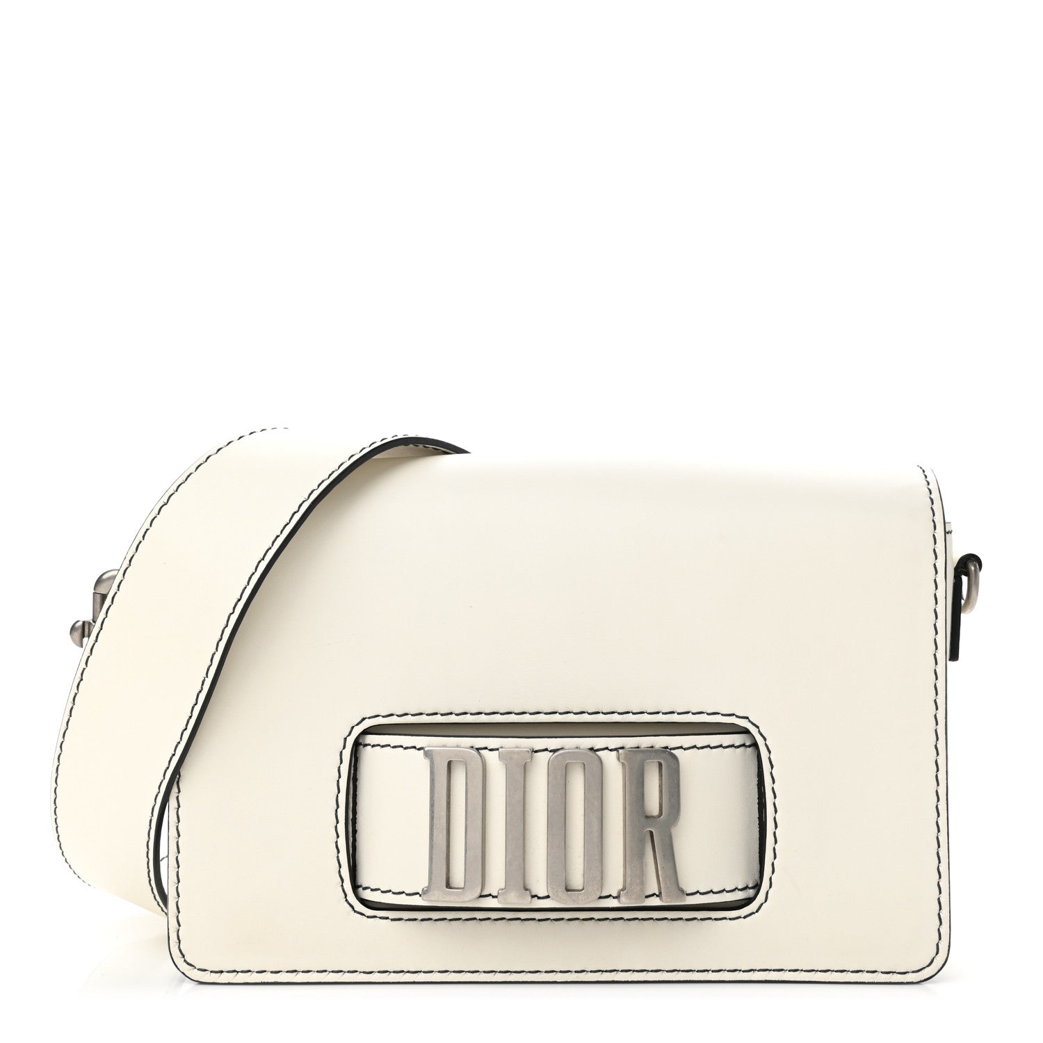 Christian Dior Smooth Calfskin Dio(r)evolution Flap Bag Off White 1 of 11