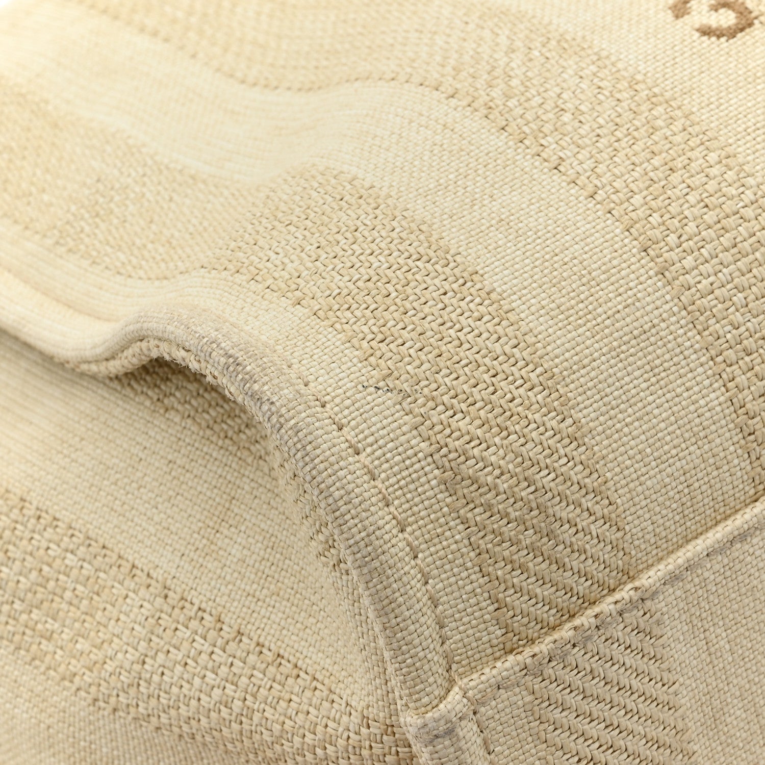 Chanel Straw Raffia Calfskin Striped Large Deauville Tote Beige 11 of 11