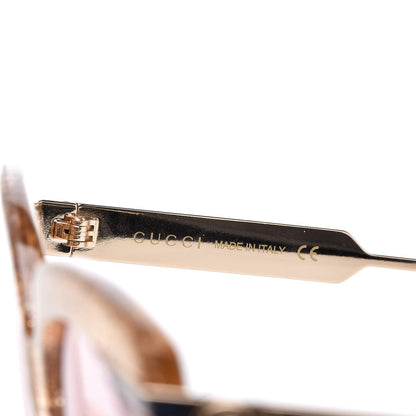 Gucci Acetate Square Frame Web Glitter GG0281S Sunglasses Gold 5 of 9
