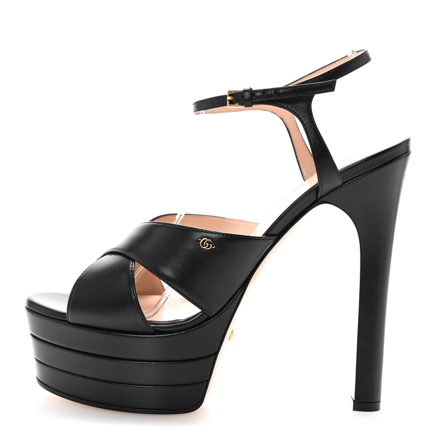 Malaga Kid Double G 150mm Platform Sandals 40 Black