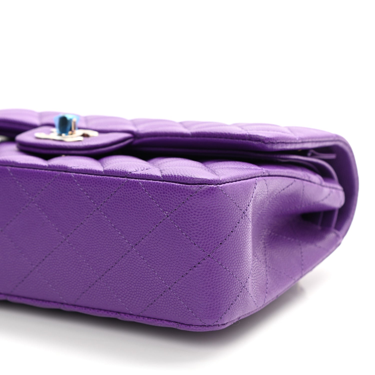 Chanel Caviar Quilted Small Double Flap Dark Purple 9 of 9