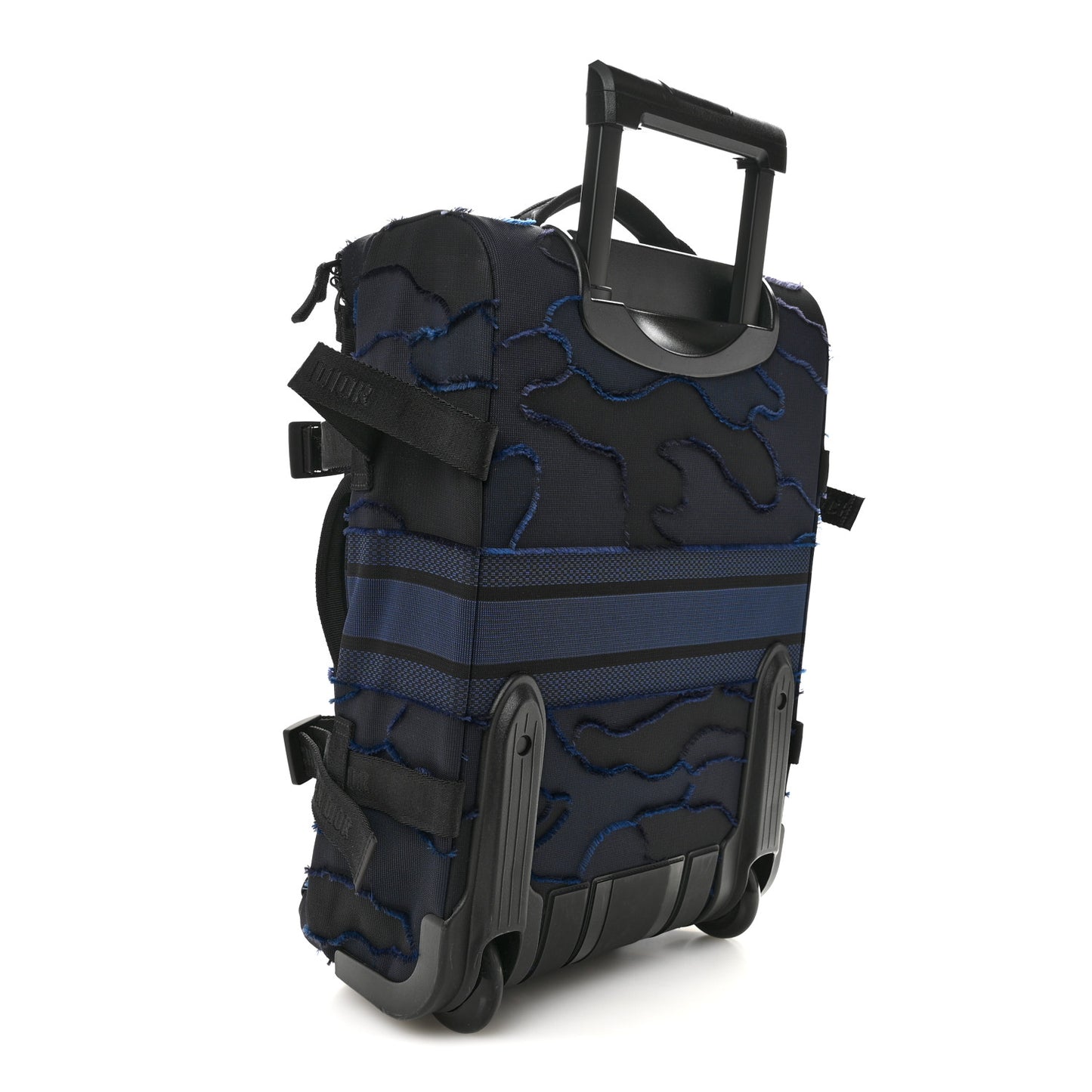 Canvas Small Diortravel Suitcase Blue Multicolor