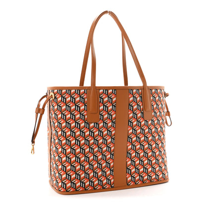 MCM Visetos Medium Liz Reversible Shopper Tote Cognac 8 of 16