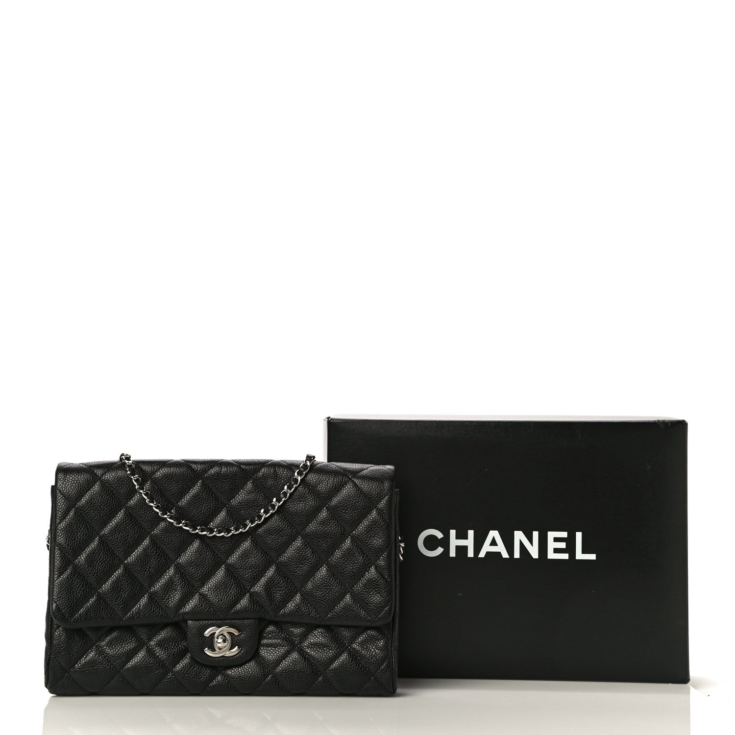 Chanel Caviar Quilted Clutch With Chain Flap Black 17 of 17