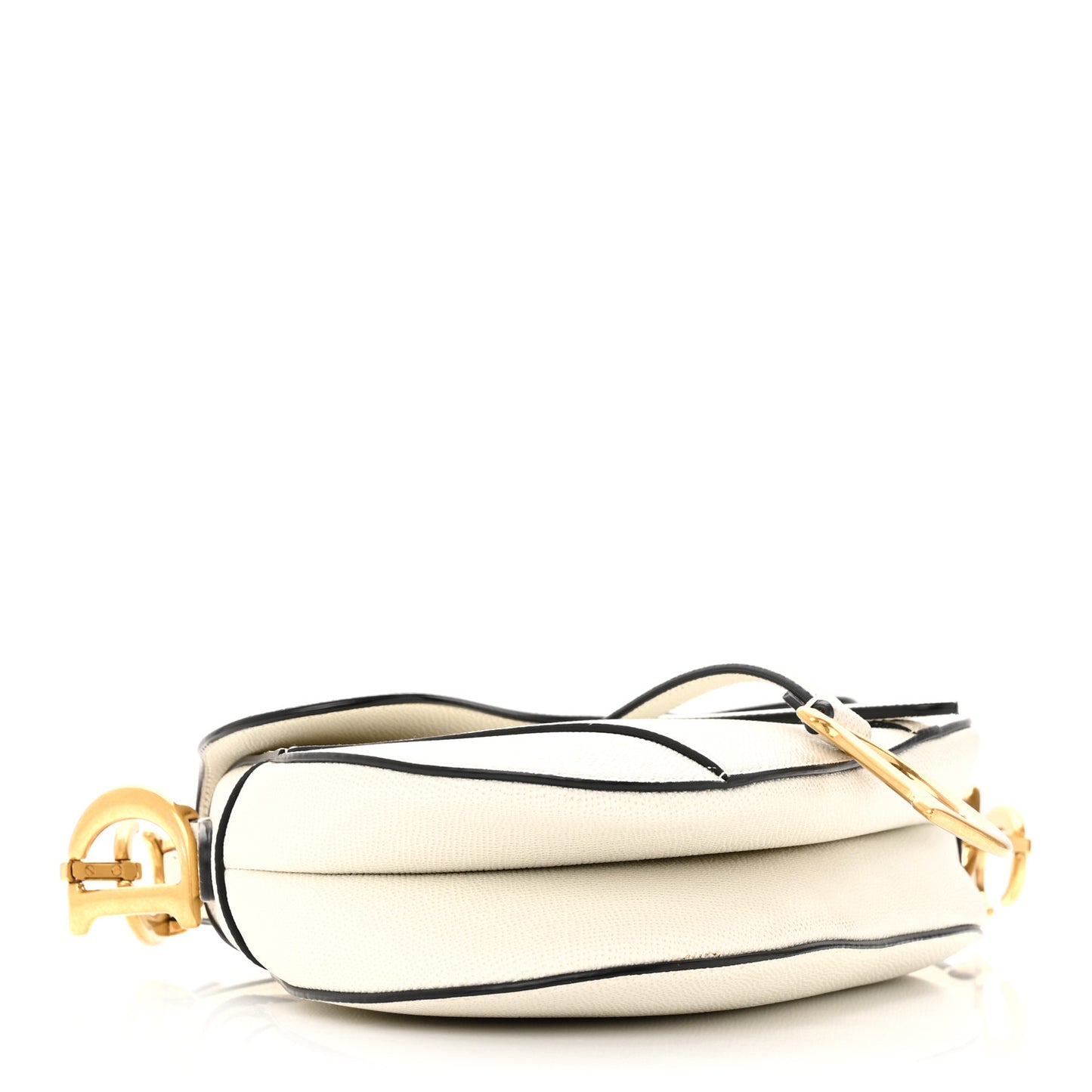 Grained Calfskin Saddle Bag Latte