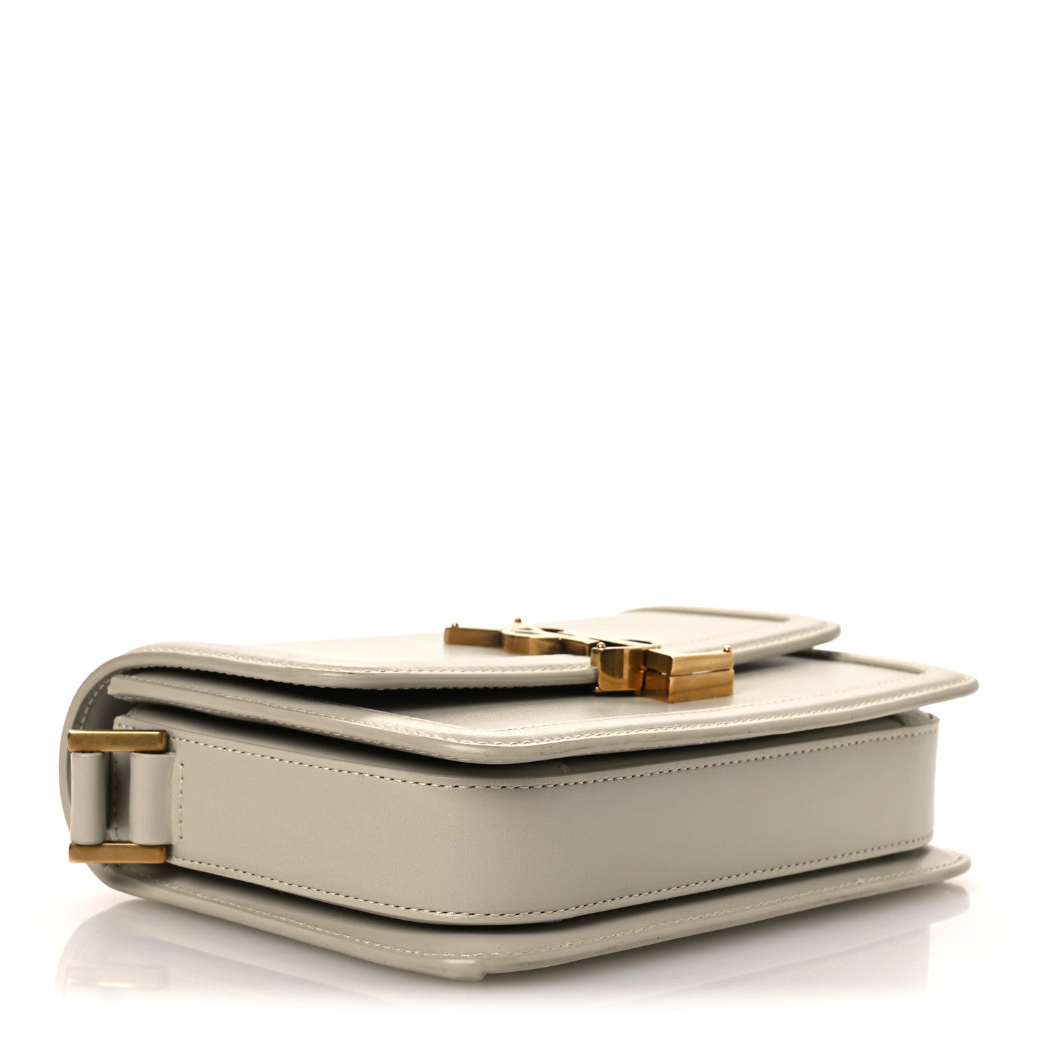 Saint Laurent Smooth Calfskin Small Solferino Satchel Ivory 4 of 13