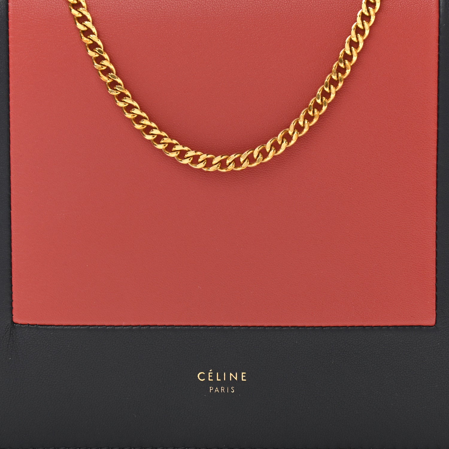 Celine Smooth Lambskin Frame Evening Chain Clutch Dark Navy Claycourt 7 of 10