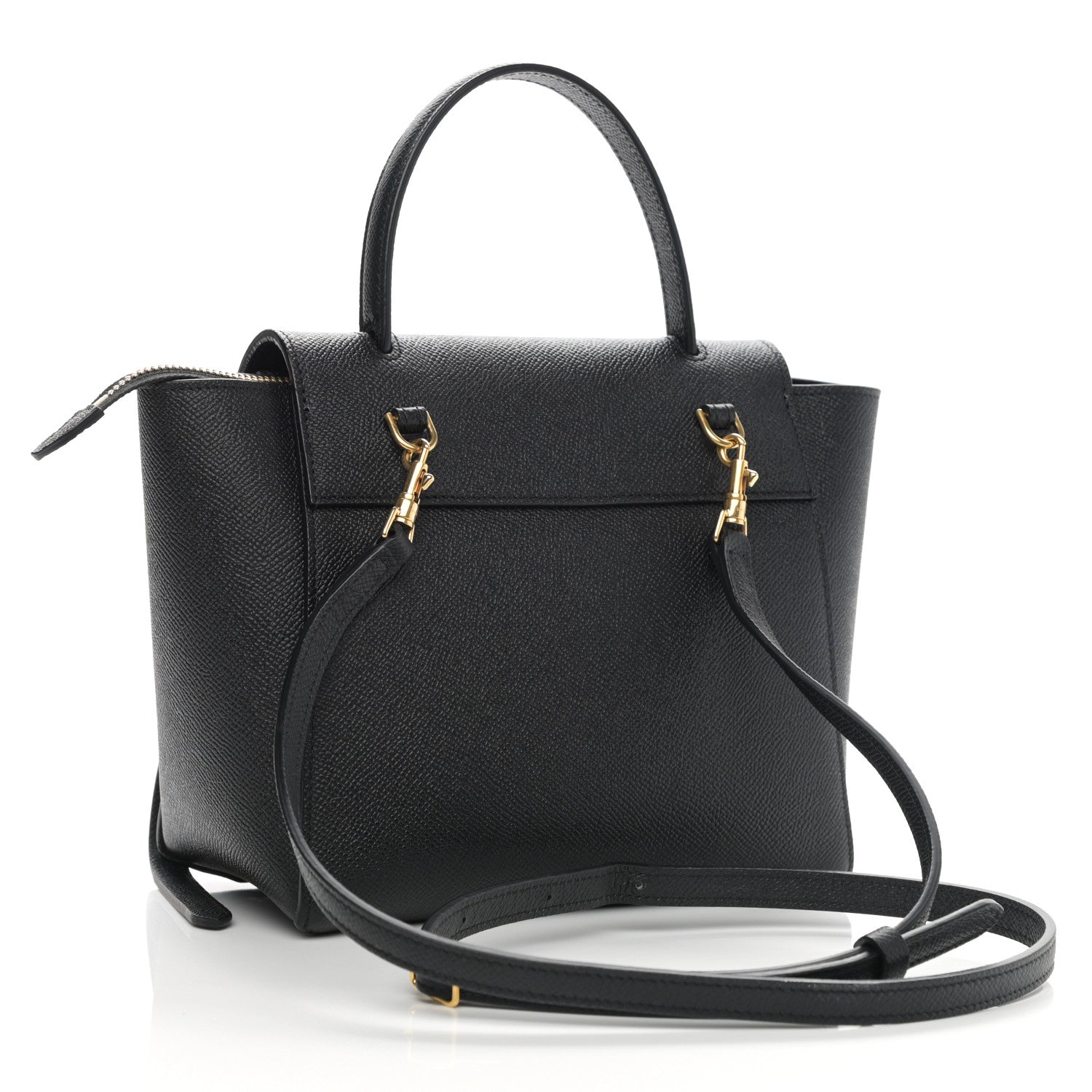 Celine Grained Calfskin Nano Belt Bag Black 2 of 9