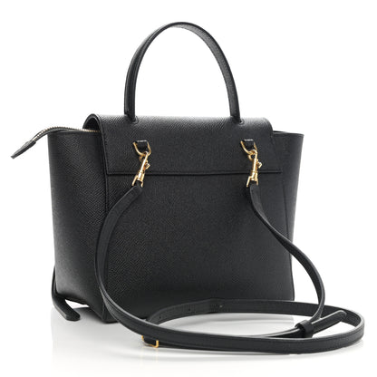 Celine Grained Calfskin Nano Belt Bag Black 2 of 9