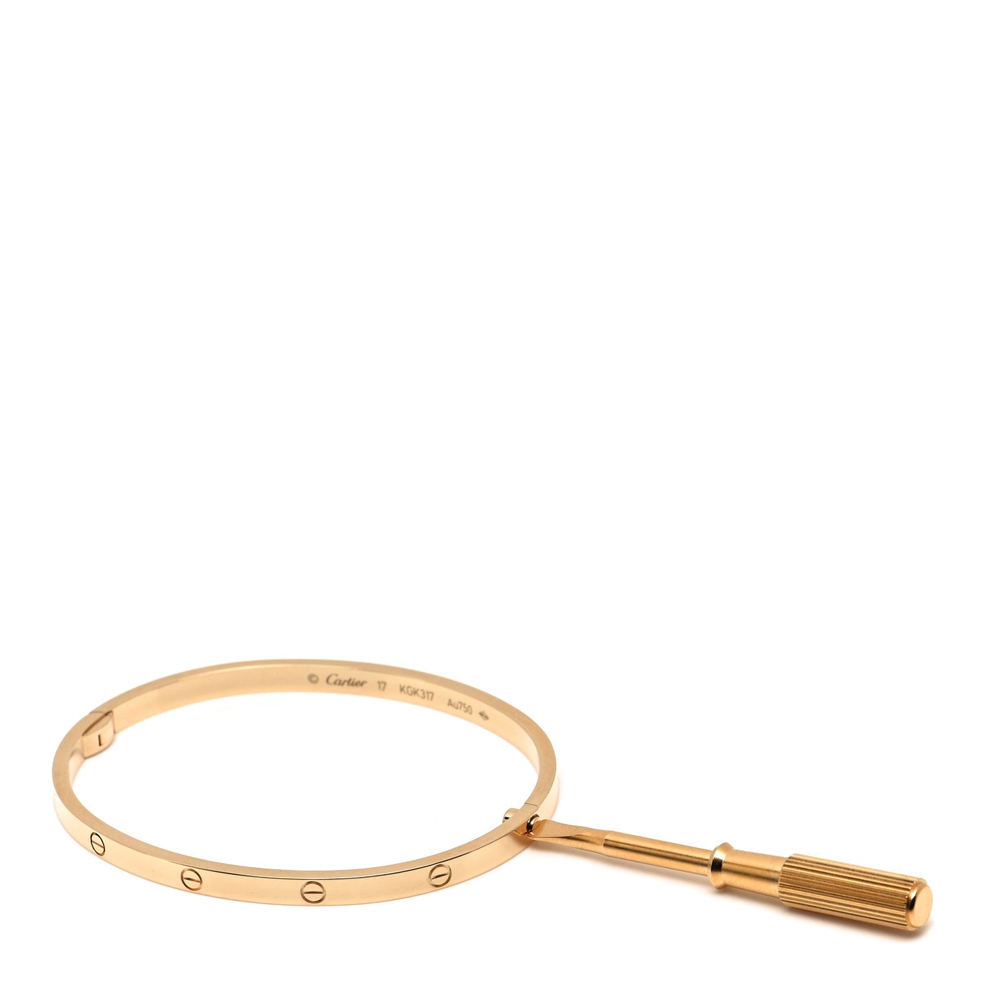 18K Yellow Gold Small LOVE Bracelet 17