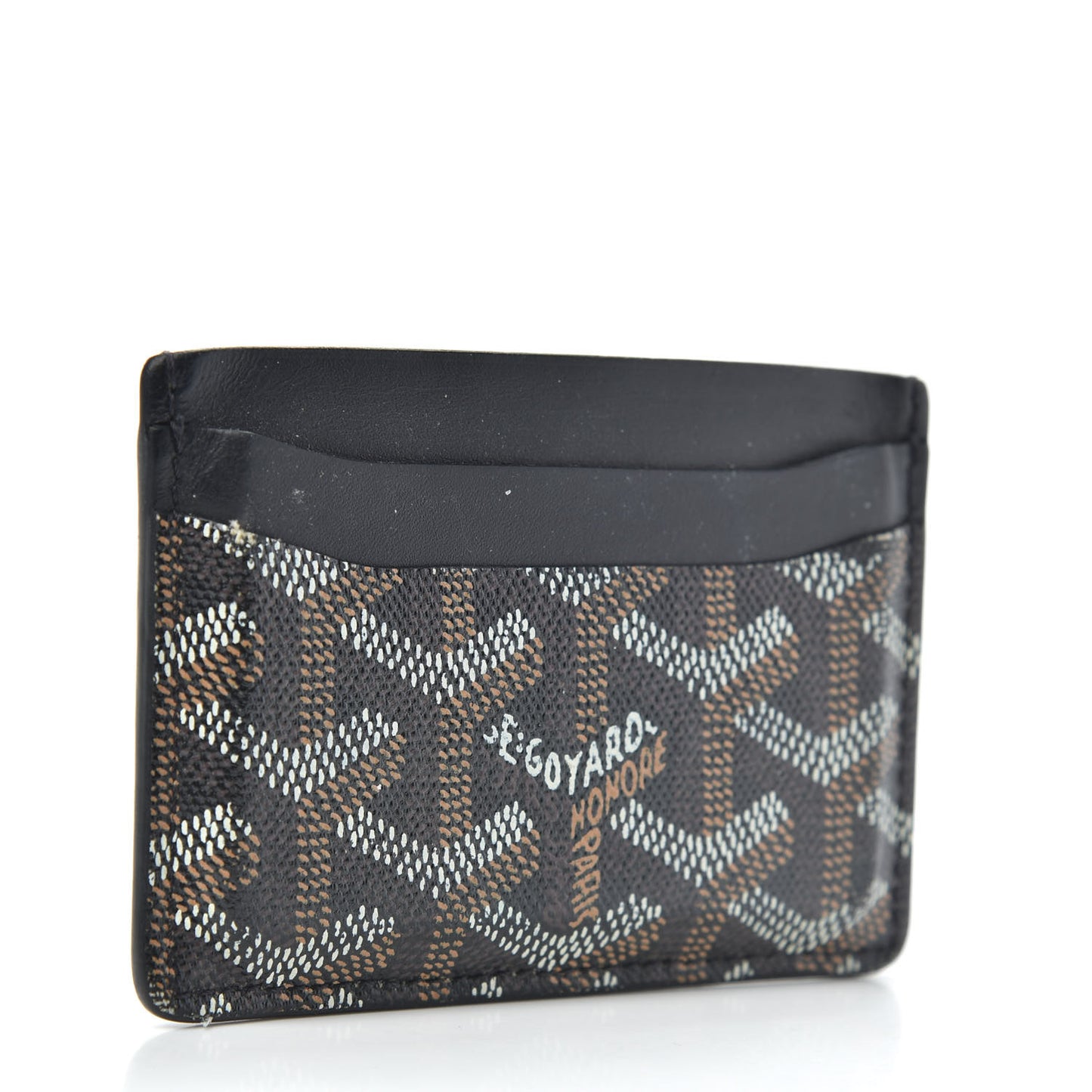 Goyardine Saint Sulpice Card Holder Black