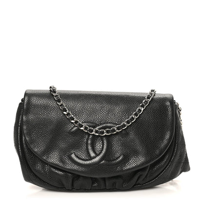 Chanel Caviar Half Moon Wallet On Chain WOC Black 1 of 10