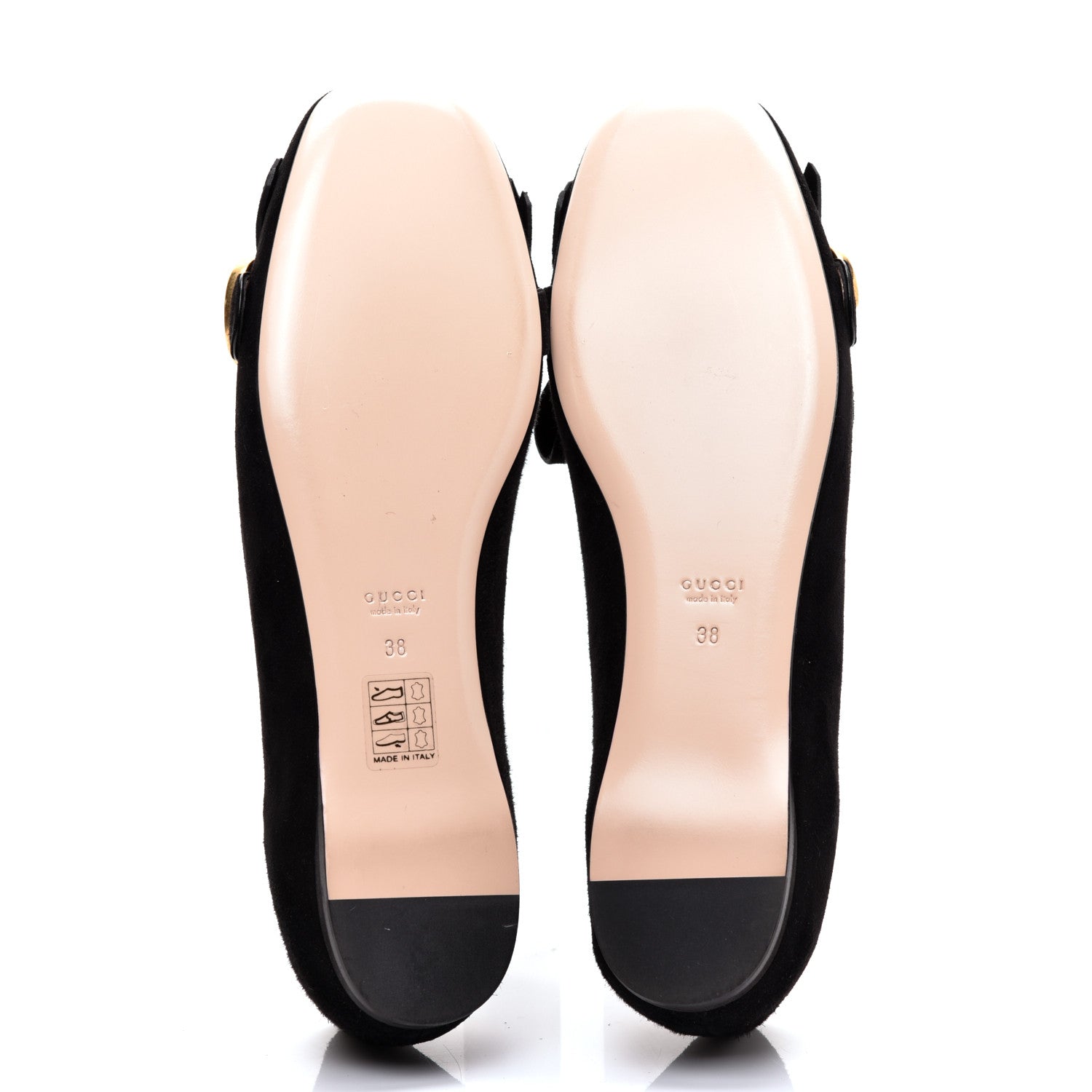 Gucci Kid Scamosciato GG Marmont Fringe Flats 38 Black 5 of 10