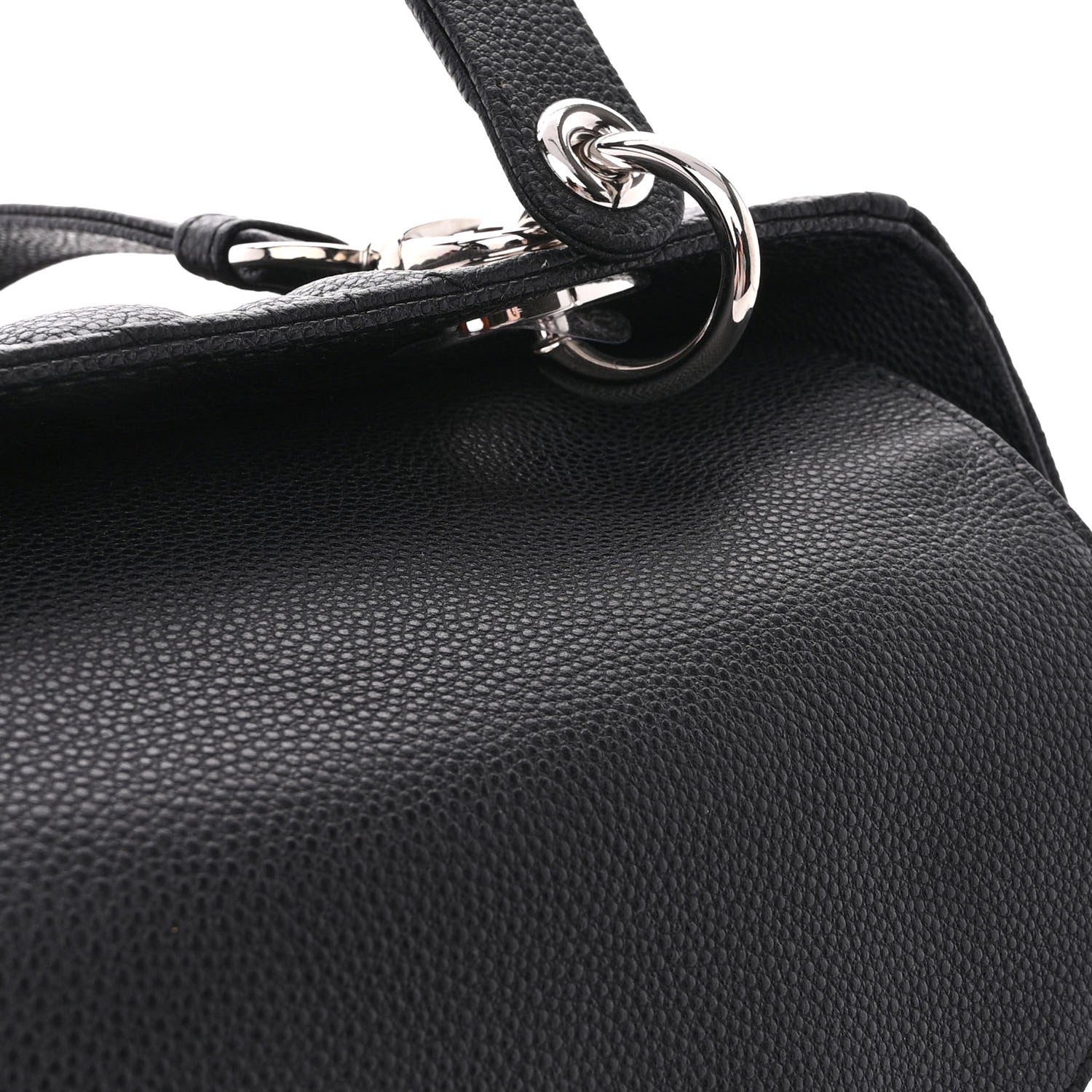 Christian Dior Grained Calfskin Cannage Medium Lady Dior Black 11 of 12
