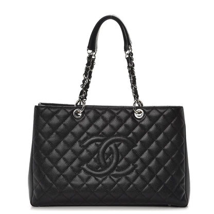 Chanel Caviar Quilted XL Grand Shopping Tote GST Black 1 of 15