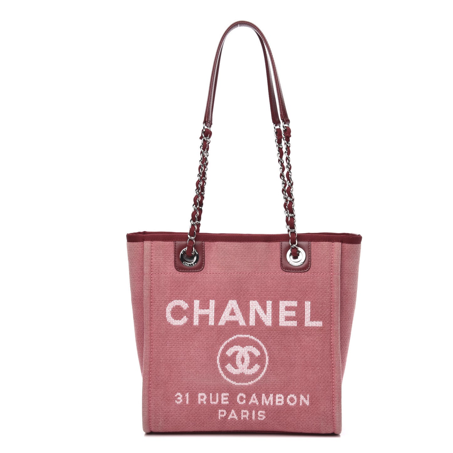 Canvas Mini Deauville Tote Red