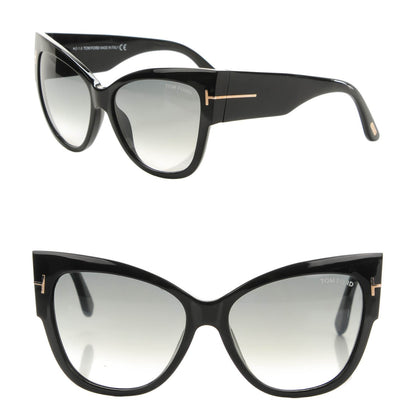 Tom Ford Acetate Anoushka Cat Eye Sunglasses TF371 Black 1 of 6