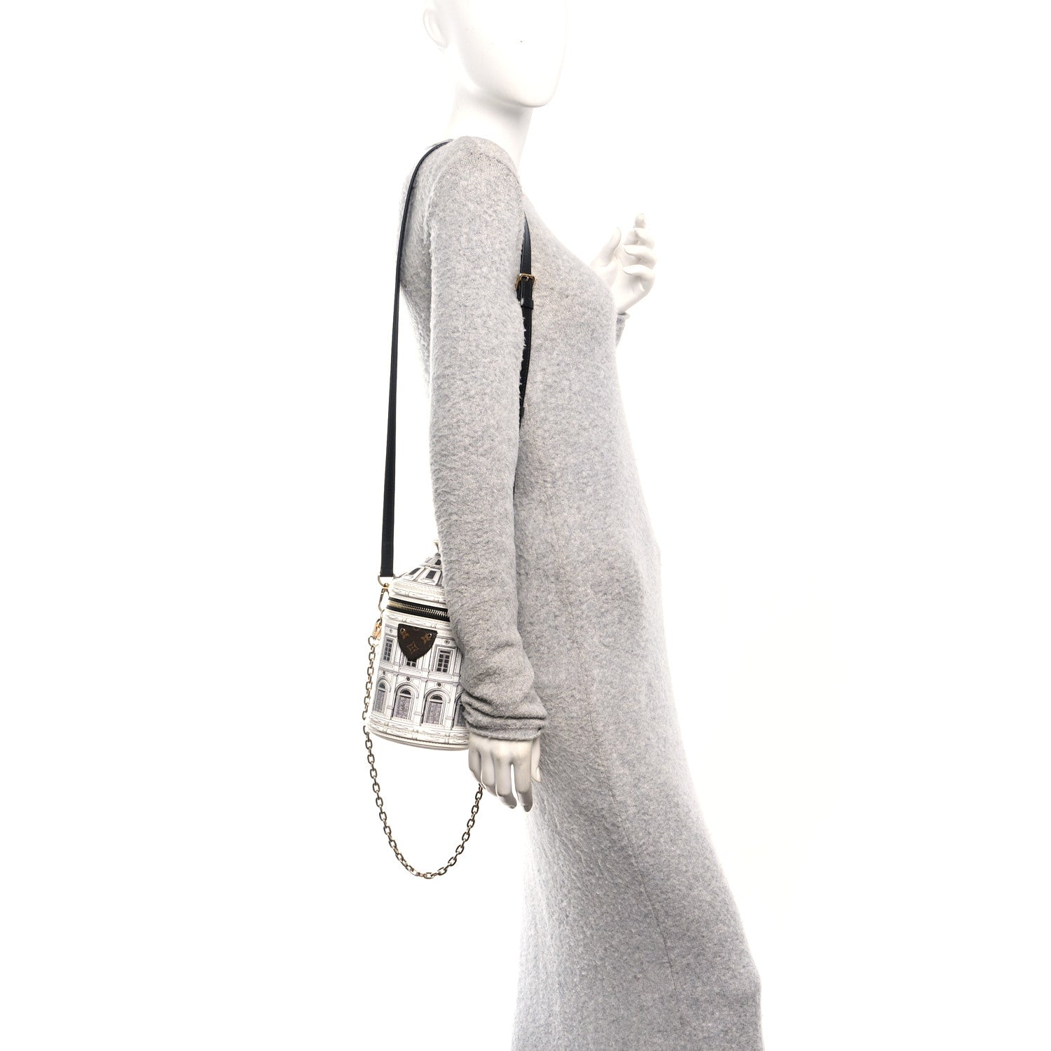 Louis Vuitton X FORNASETTI Calfskin Architettura Cannes Black White 2 of 10