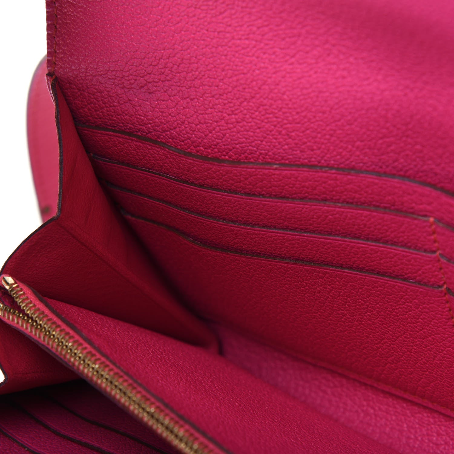 Hermes Chevre Mysore Kelly Longue Wallet Rose Shocking 9 of 21
