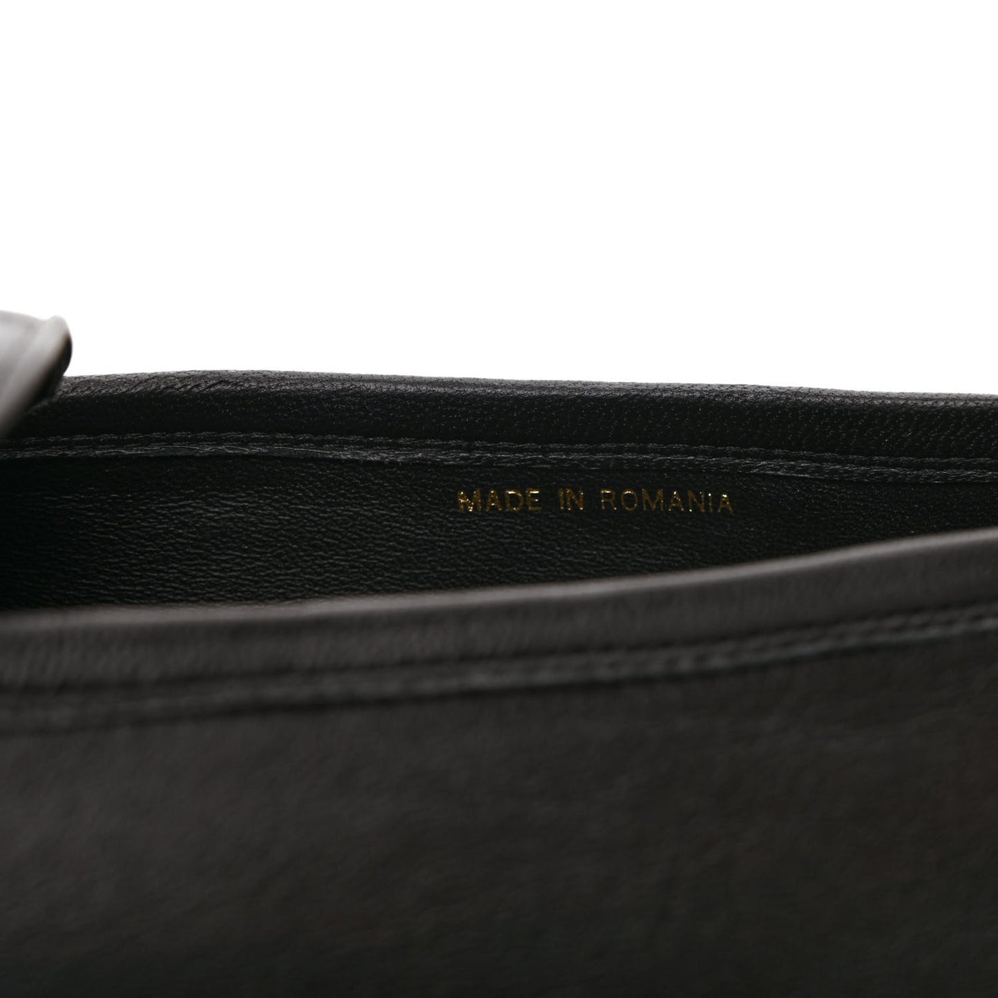 Calfskin Mens Stitched CC Loafers 46 Black