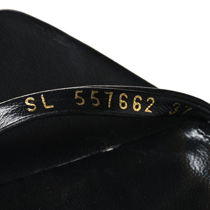 Saint Laurent Calfskin Opyum 110 Sandals 37 Black 6 of 9
