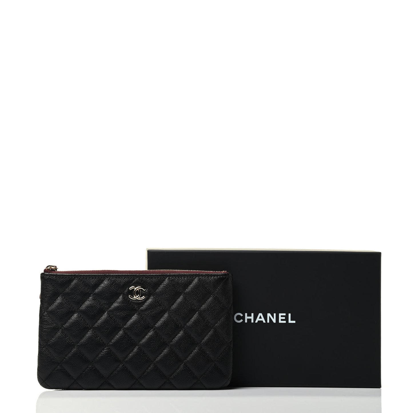 Caviar Quilted Cosmetic Case Black