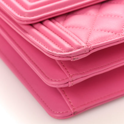 Chanel Calfskin Quilted North South Boy Flap Pink 8 of 10