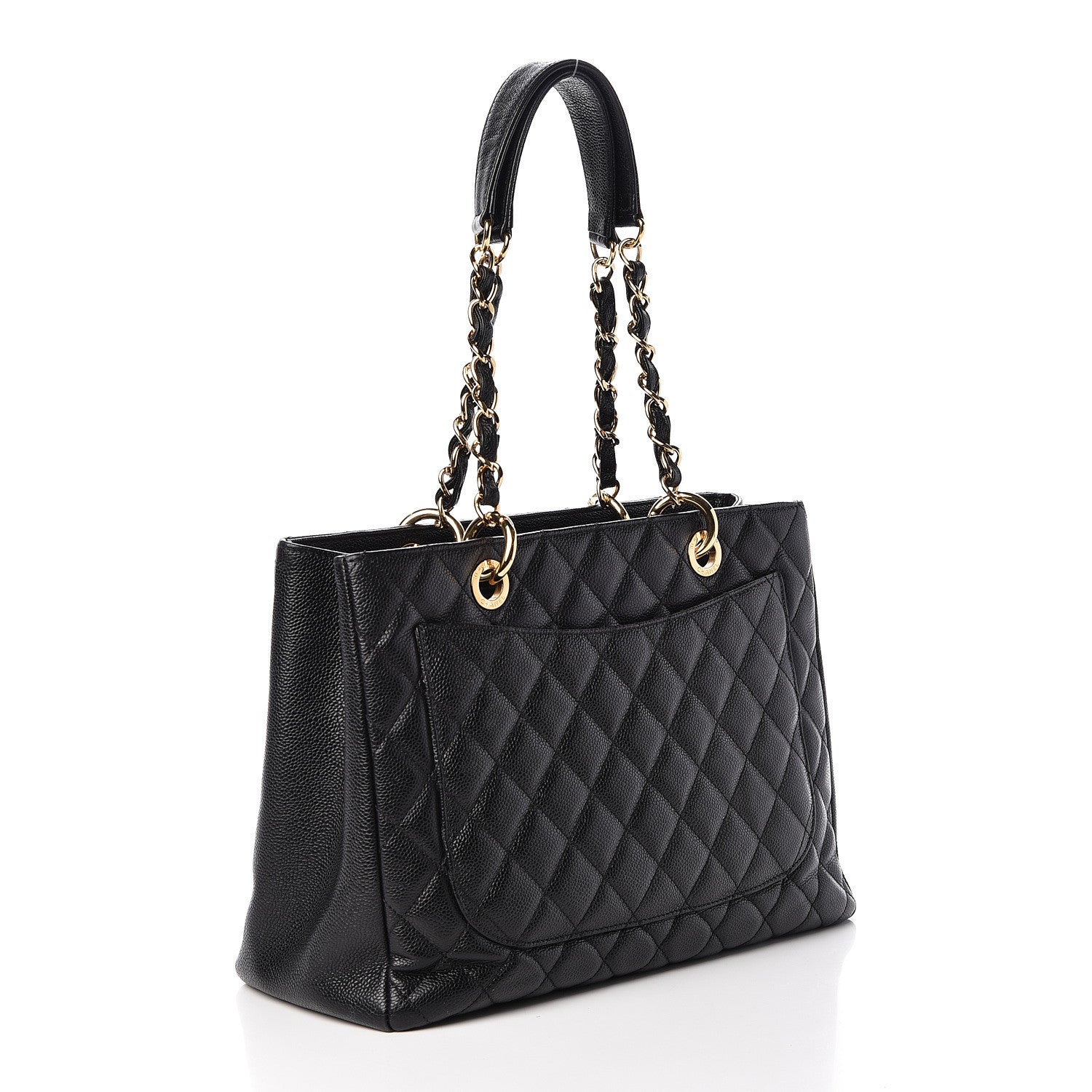 Chanel Caviar Quilted Grand Shopping Tote GST Black 3 of 9